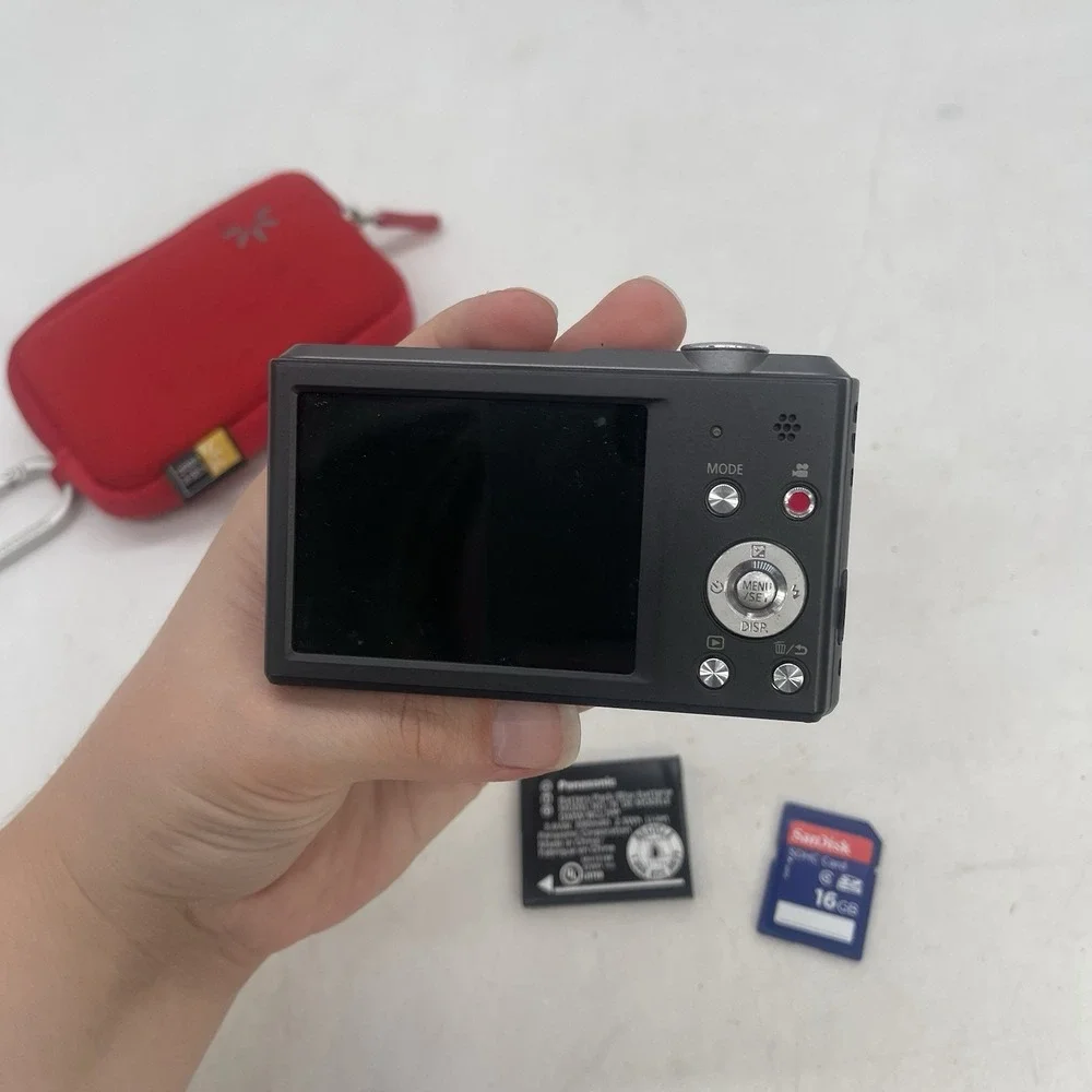 Panasonic Lumix DMC-SZ3 Compact Digital Camera Black Untested Battery & SD Card